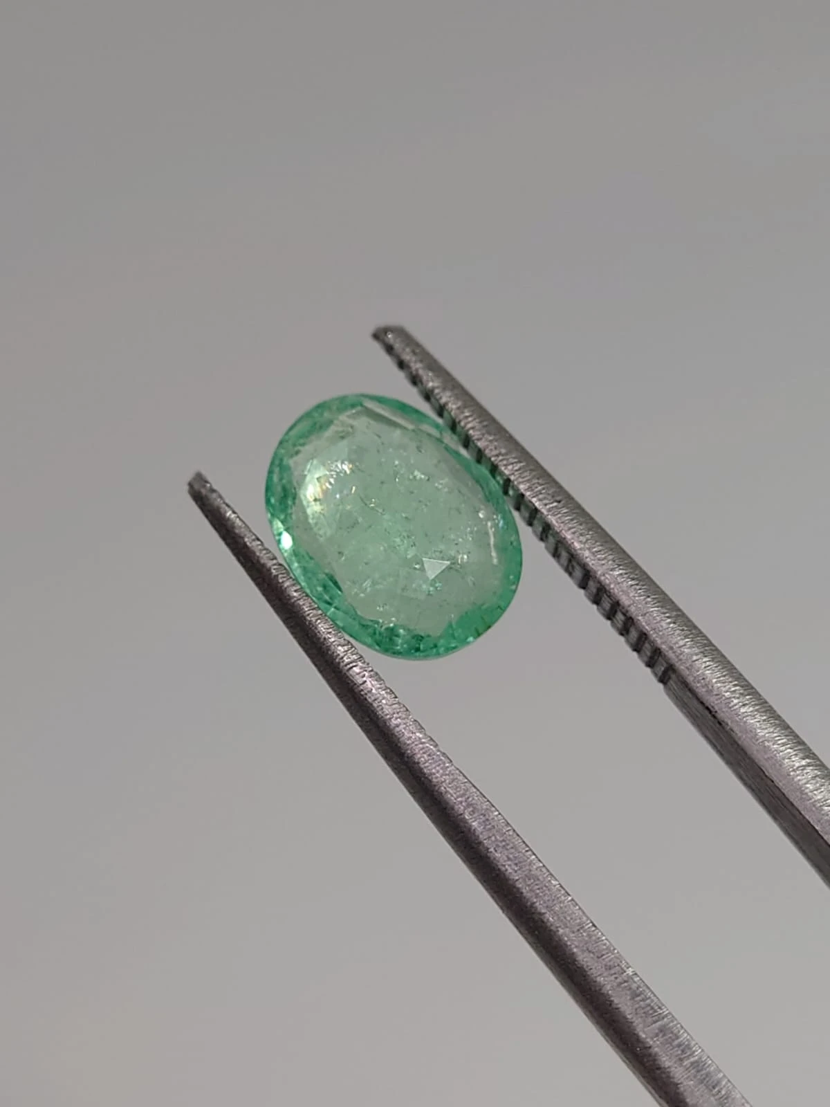 1.22ct Natural Mint Green Emerald Oval Shape Loose Gemstone From Panjshir Afghanistan — view 4